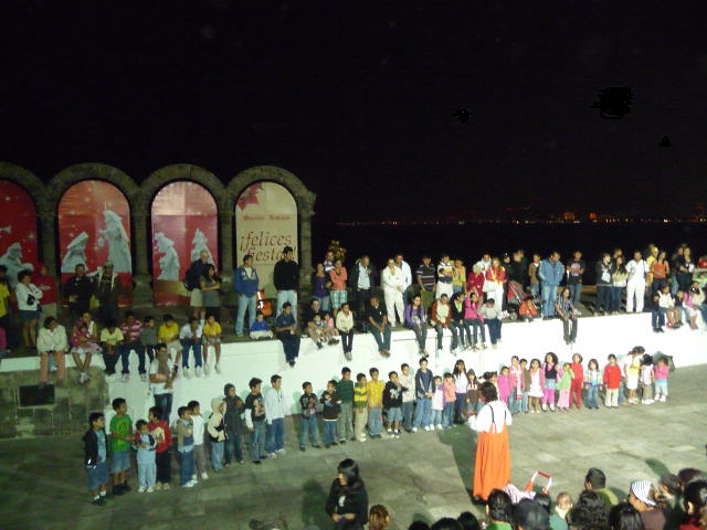 PV malecon clown show a near nightly performance at los Arcos